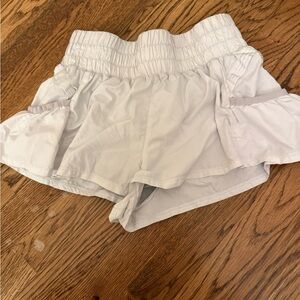 FP Movement by Free People Cream Ruffle Skorts